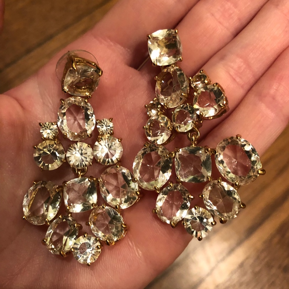 Kate Spade crystal chandelier earrings